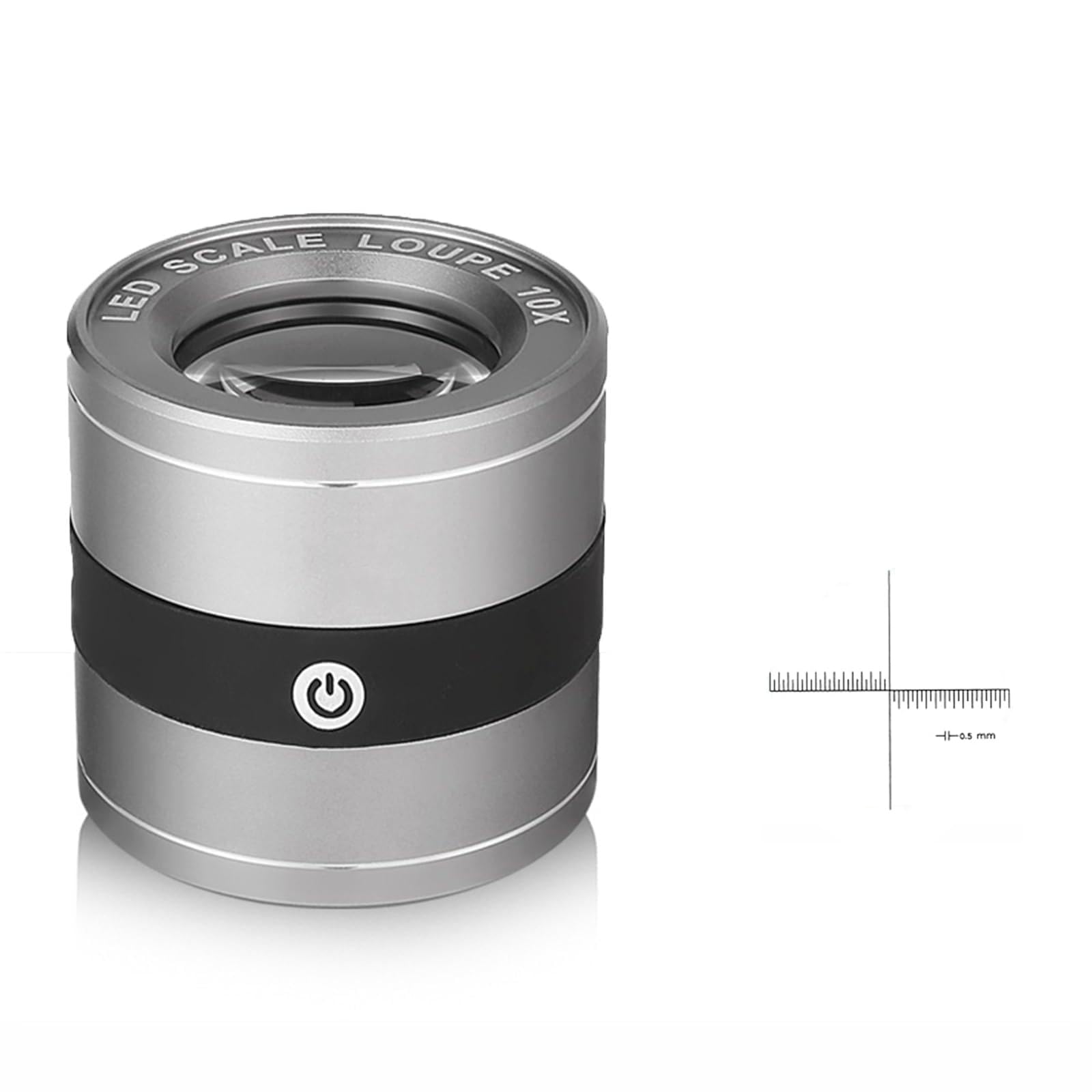 Microscopio de lupa de mano con luz LED, lente óptica de 30 mm, recargable tipo C, ideal para joyería, caligrafía e inspección de porcelana