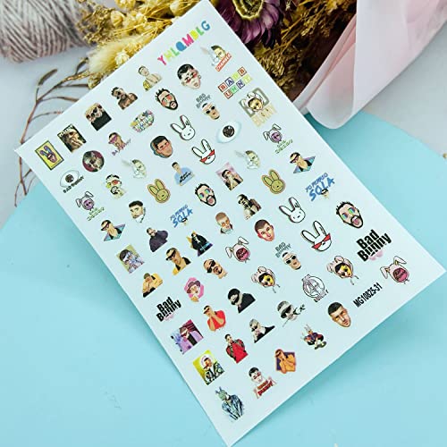 Mairs Bunny Nail Stickers 3Pcs Bunny Self-Adhesive Nail Decal Bunny Nail Art Supplies Designer For Acrylic Nails Deco (Fashion Tina-258) #TOP5