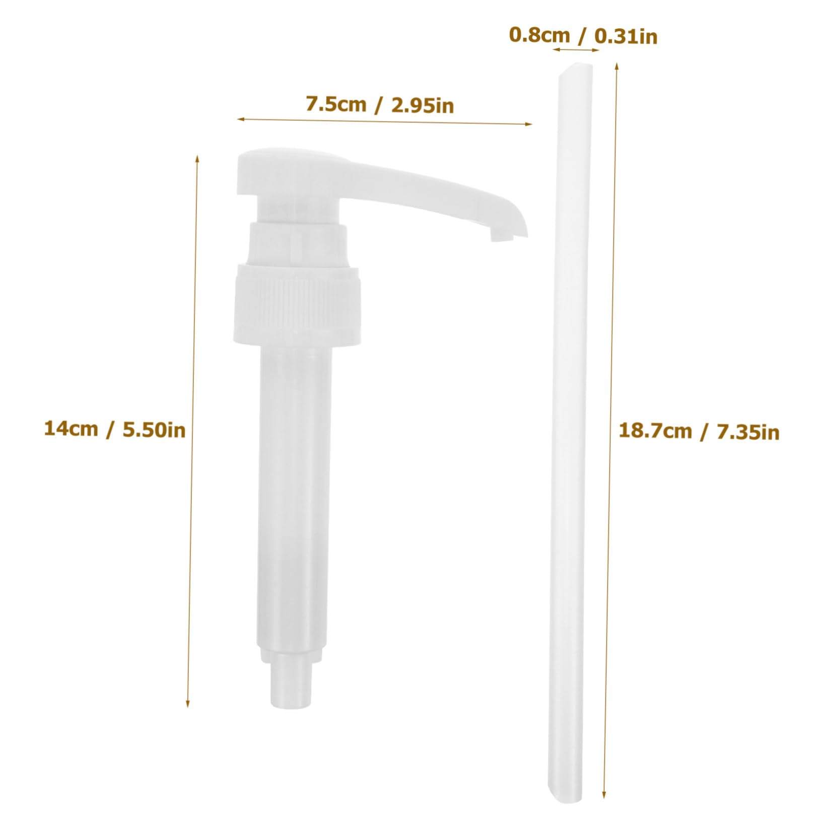 VICASKY Syrup Bottle Pump Push Down Dispenser Pump Bottles Easy Install Versatile