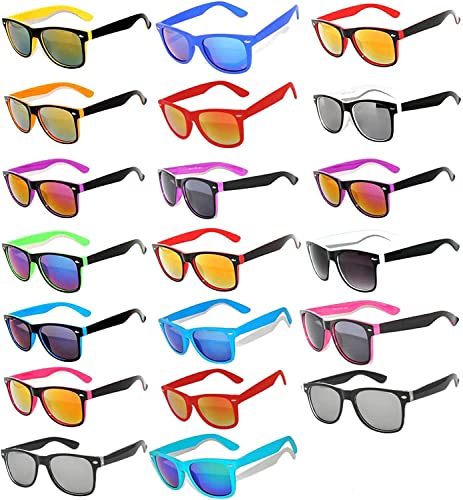 OWL 20 Pieces Per Case Wholesale Lot Glasses Assorted Colored Frame Fashion Bulk Sunglasses - Wholesale Bulk Party Glasses