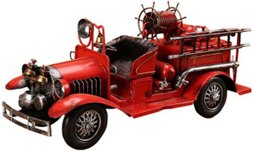 NBLYW Resin Antique Vintage Car Fire Fighting Truck Model Handcrafted Collections Vehicle Toys for Bar or Home Decor Decoration Great Birthday Gift Classic