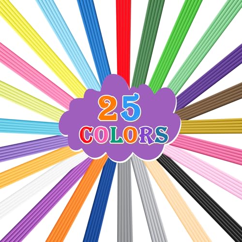 Image of 205Pcs PCL 2.5mm 3D Pen Printer Filament Refill for Start 3D Pen, 25 Colors Total 3075cm, Fit for 3Doodler Start+, Each Length 6 Inch