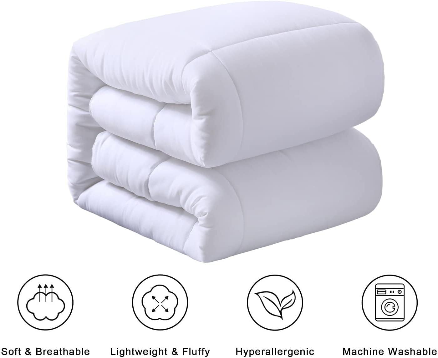 Luxurious Down Alternative Comforter- King Size Plus 120''x120'' Inch 1 Piece All-Season Duvet Insert, 400 GSM with Corner Tabs 100% Egyptian Cotton - Taupe