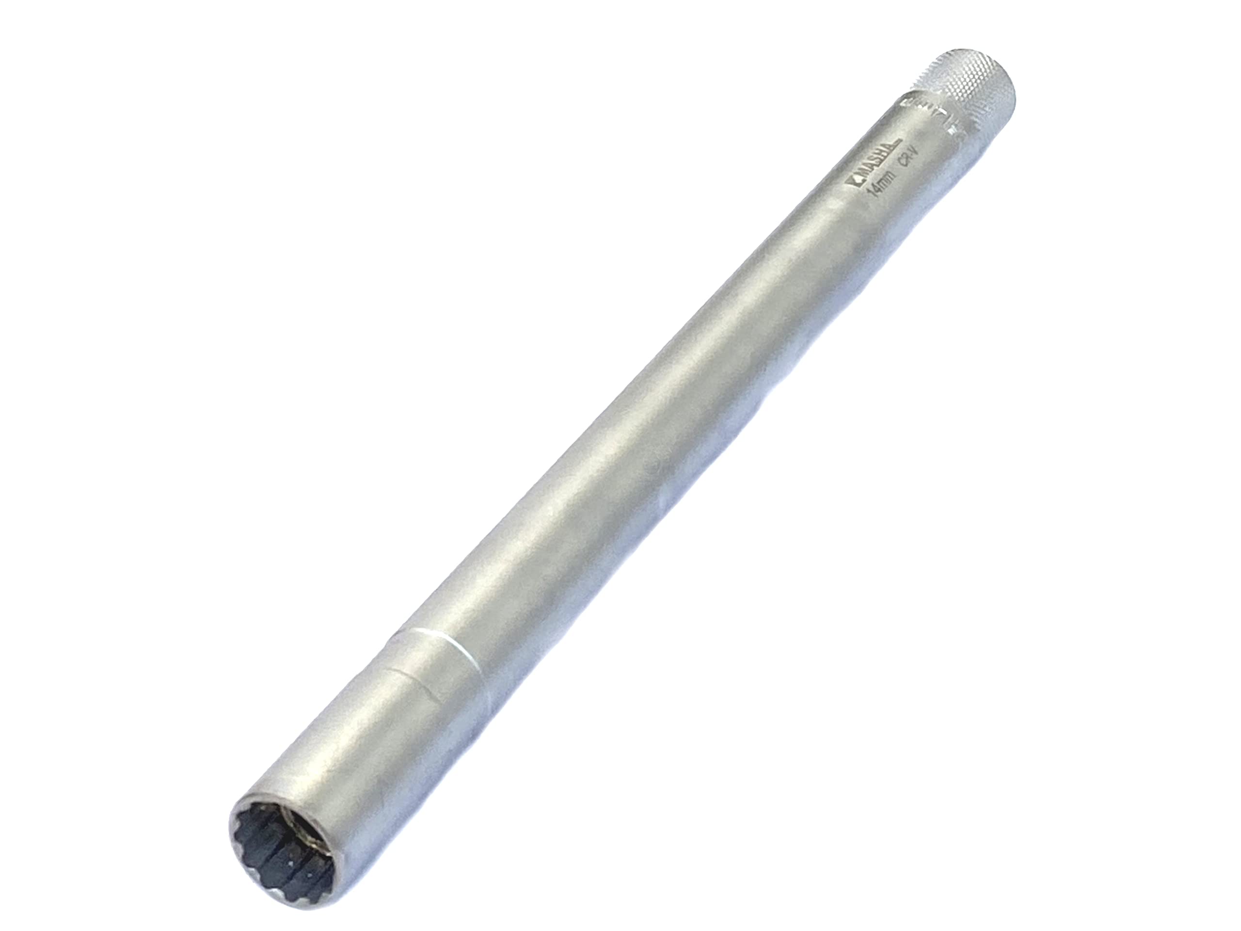 Sterownik 3/8 cala magnetyczny cienkościenny 14 mm gniazdo świecy zapłonowej 12PT (25 cm bardzo długie)