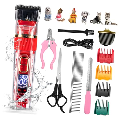 Tondeuse animaux kit toilettage pour chiens et chats poils longs et courts