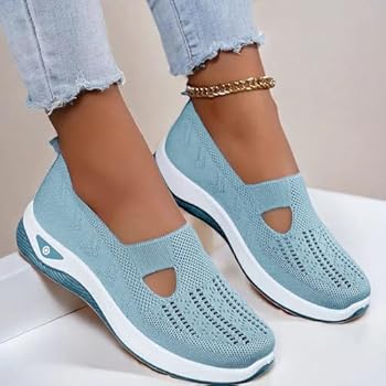 Chaussures Orthopédiques Femme Sans Lacets - Semelle Plateforme Confort, Antidérapante - Idéales Pour La Marche, L'été