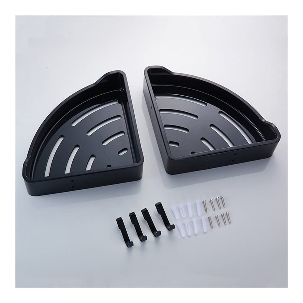 Estantes de baño exquisitos Caddy de ducha de acero inoxidable dorado y baño de plástico ABS, estante de carrito de ducha triangular de montaje en pared de níquel cepillado, accesorios de baño Estante
