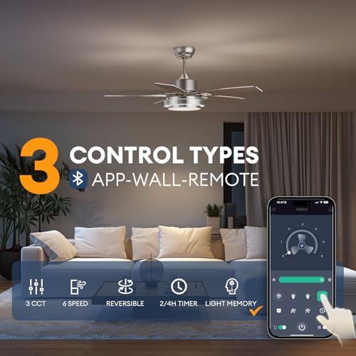 Luminaflow 8838-01 42 Inch Ceiling Fans With Lights And Remote/App Control thumb #1