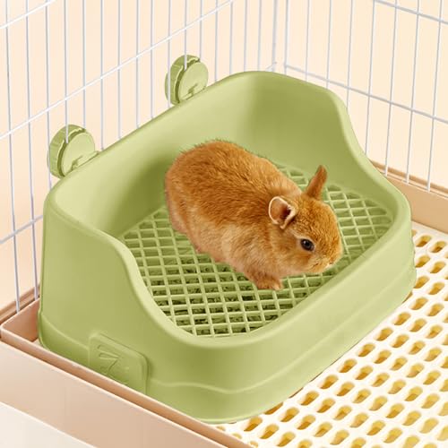 Caixa de areia de coelho, bandeja de areia de animais pequenos para gaiola de cama remov&iacute;vel panela...