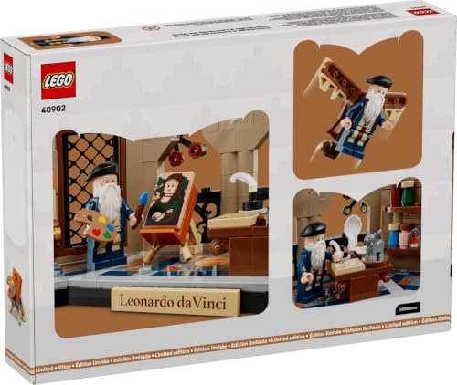 LEGO Tribute to Leonardo da Vinci – 250-Piece Renaissance Workshop Building Set with Leonardo Minifigure, Mona Lisa & Ornithopter, Collectible Art Display Gift for Adults – 40902 - Image 2