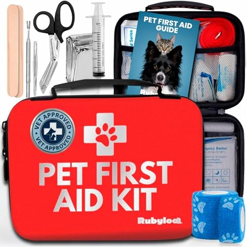 Dog First Aid Kit - Vet Approved Emergency Supplies...