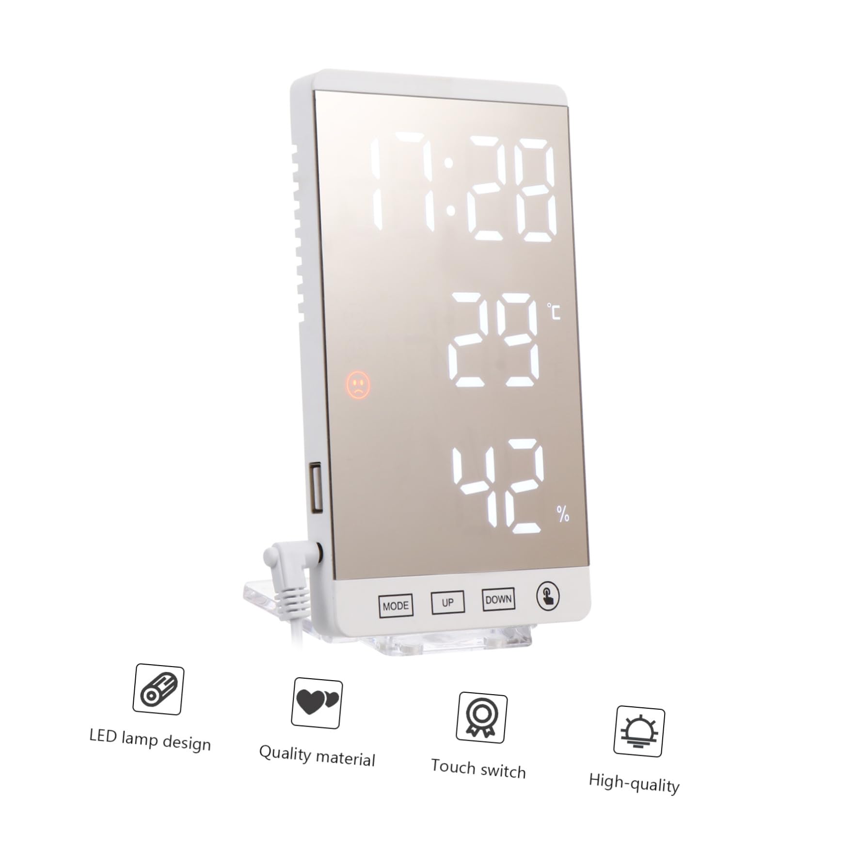 Cabilock Reloj Alarma Atenuación Manual Despertador Inteligente Ligero y Compacto