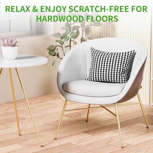 Image of 8PCS Round Clear Silicone Chair Leg Caps for Hardwood Floors(Fit:0.4-0.55 inch)