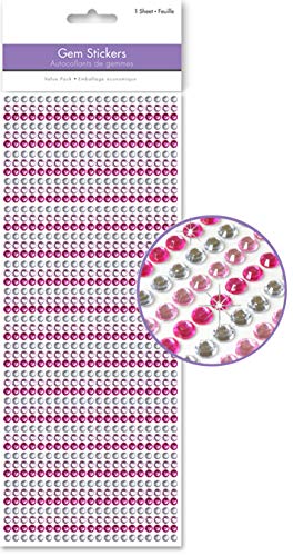 Hot Pink Rhinestones Pink Face Gems Pink Gems Pink Jewels Pink Face Jewels Gem Face Jewels Pink Face Stickers Gem Strip Stickers Craft Gems Rhinestone Strips 4 MM 1,029 Pieces (Pink Silver)