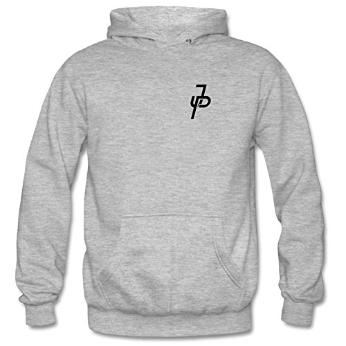 Aliensee Men's Jake Paul JP Pullover Hooded Sweatshirt M Gray