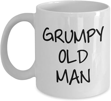 SpreadPassion Grumpy Old Man Coffee Mug - Funny Tea Hot Cocoa Cup - Novelty Birthday Christmas Anniversary Gag Gifts Idea