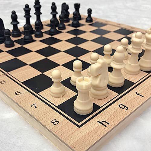 ZAW Schach Große Schach- und Checkers & Backgammon 3 in 1 Schach Learning Set Outdoor-Reisespiele ohne magnetische Schachbrettschach-Set Chess (Color : 29x29cm)