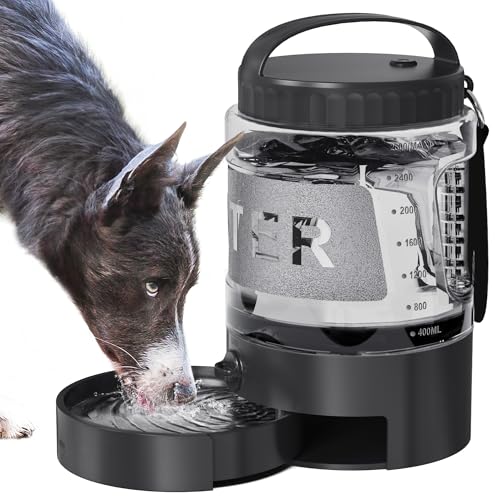 Image of Dog Water Bottle Bowl Dispenser - 95OZ Large Dog Travel Water Bottle Portable with Pull-Out Travel Water Bowl for Dogs Camping Hiking Traveling Beach Park Accessories, Leak-Proof Pet Water Dispenser