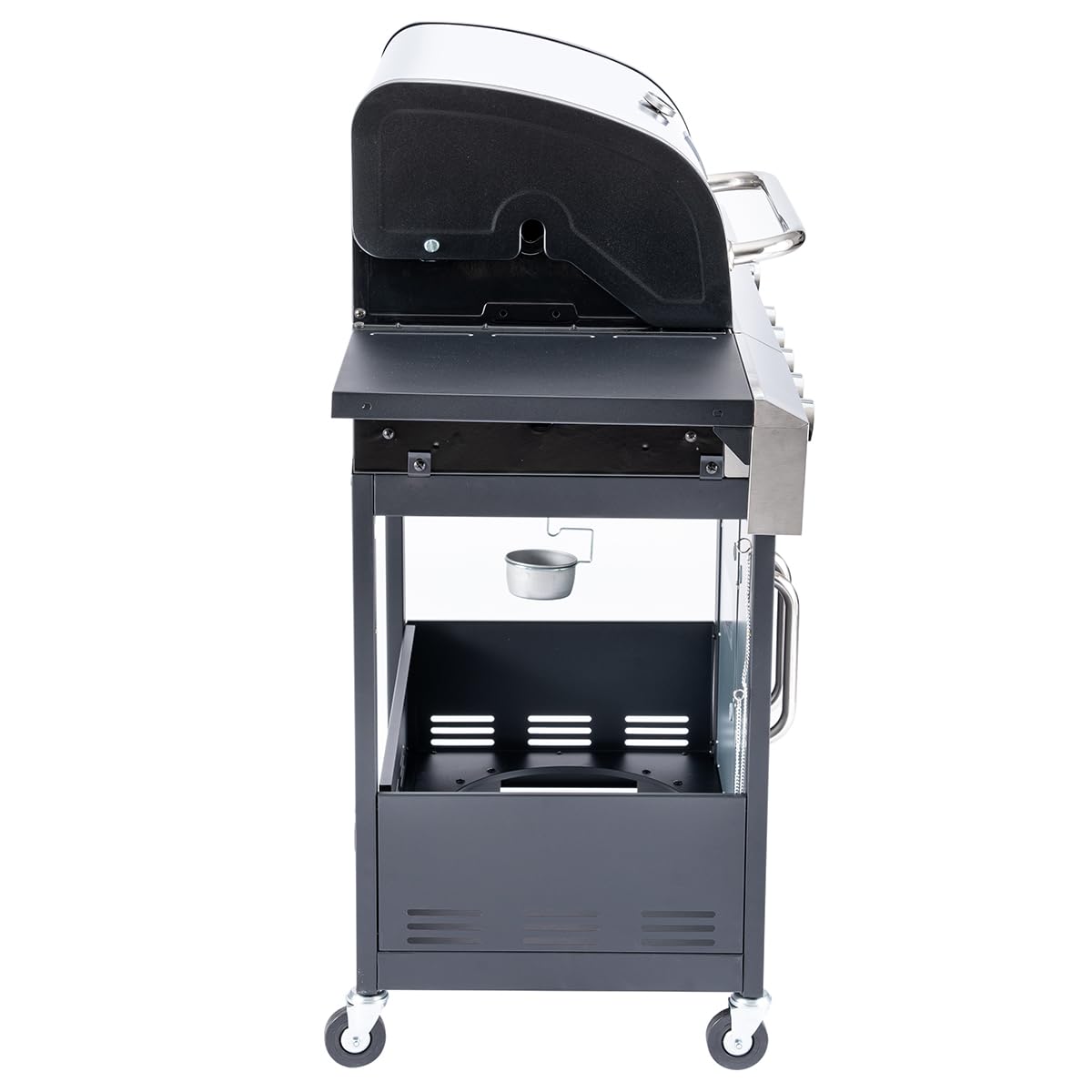 Arsard Barbecue a Gas Professionale XXL 6 Fuochi 19 KW con Bruciatore Laterale Griglia Ghisa Acciaio Inox