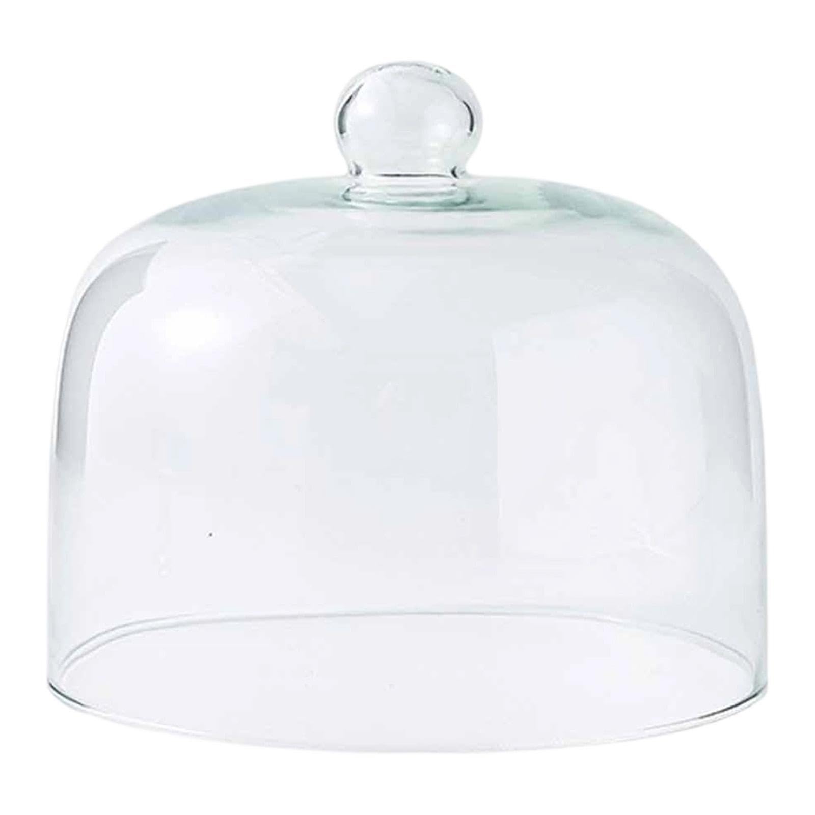 perfk Cloche à gâteau en Verre réutilisable et antipoussière, idéale pour présenter Un Dessert Lors d'un ou d'un Buffet de Fruits, 18cmx21cm
