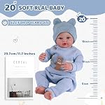 BABESIDE Reborn Bébés Poupées Garçon - 17 Poupée de nouveau-né à la mode de la vie réelle Poupées de bébé avec des jouets cadeaux doux pour le corps de vêtements pour les enfants Âge 3 +