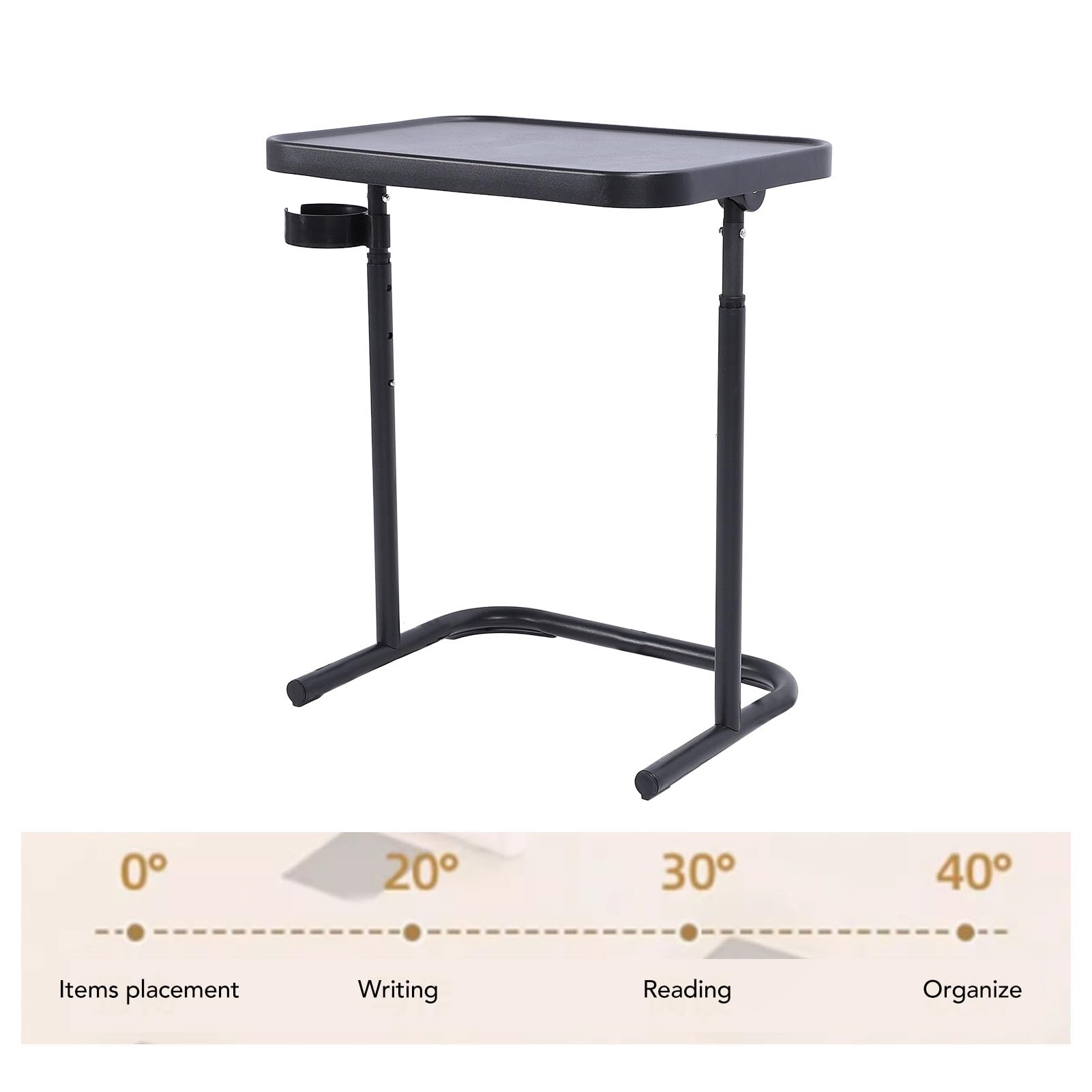 Tavolino Servitore, Comodino, Lavagnetta Magnetica da Scrivania con Regolazione dell'altezza a 3 Livelli e Design Staccabile, Ideale per Soggiorno, Camera da Letto, Dormitorio e