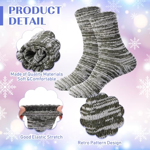 80 Pairs Winter Socks Bulk Warm Vintage Thick Knitted Thermal Socks Gifts for Women Men Homeless Care Package3