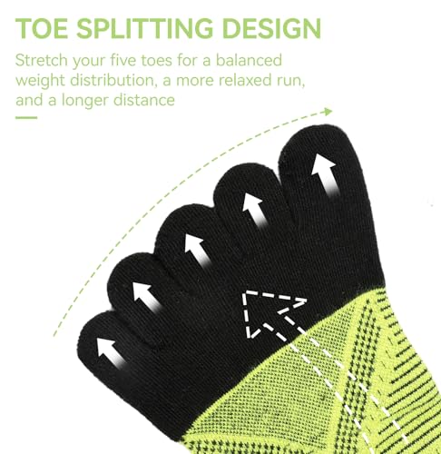 Image of Toe Socks Cool-max Running Socks for Men Women 3 Pairs Athletic Breathable Five Finger Socks