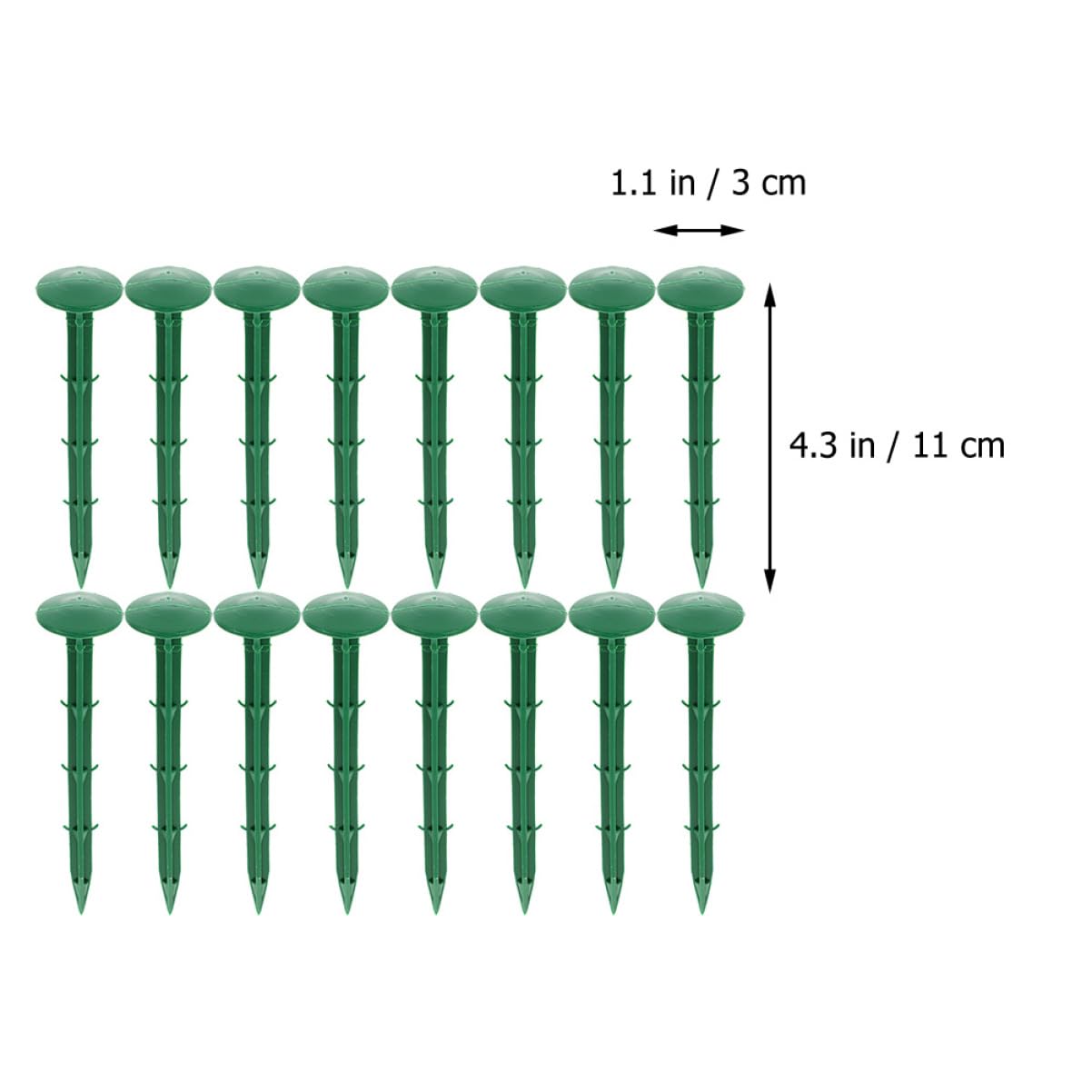 Didiseaon Picchetti da Giardino Resistente e Non Facile da Rompere per Fissaggio Telo Pacciamatura in Plastica Verde 150 Pezzi per Uso Esterno e Giardinaggio