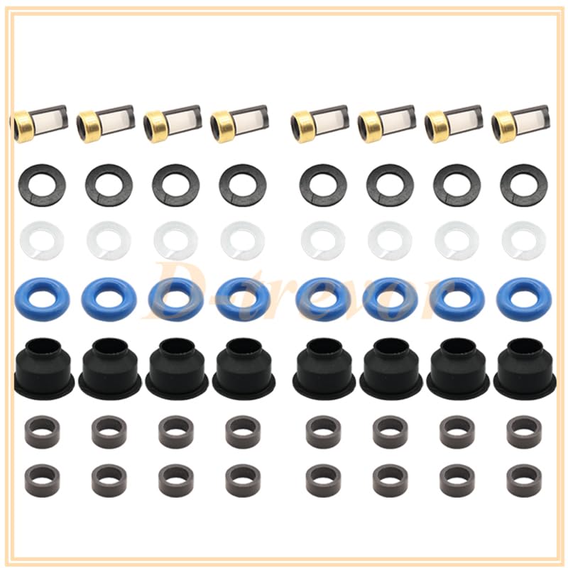 Fuel Injector Seal O-Ring Kit Seals Filters For 12634126 OEM GM 2012-2020 Terrain Traverse - (Color: 6 piece set)