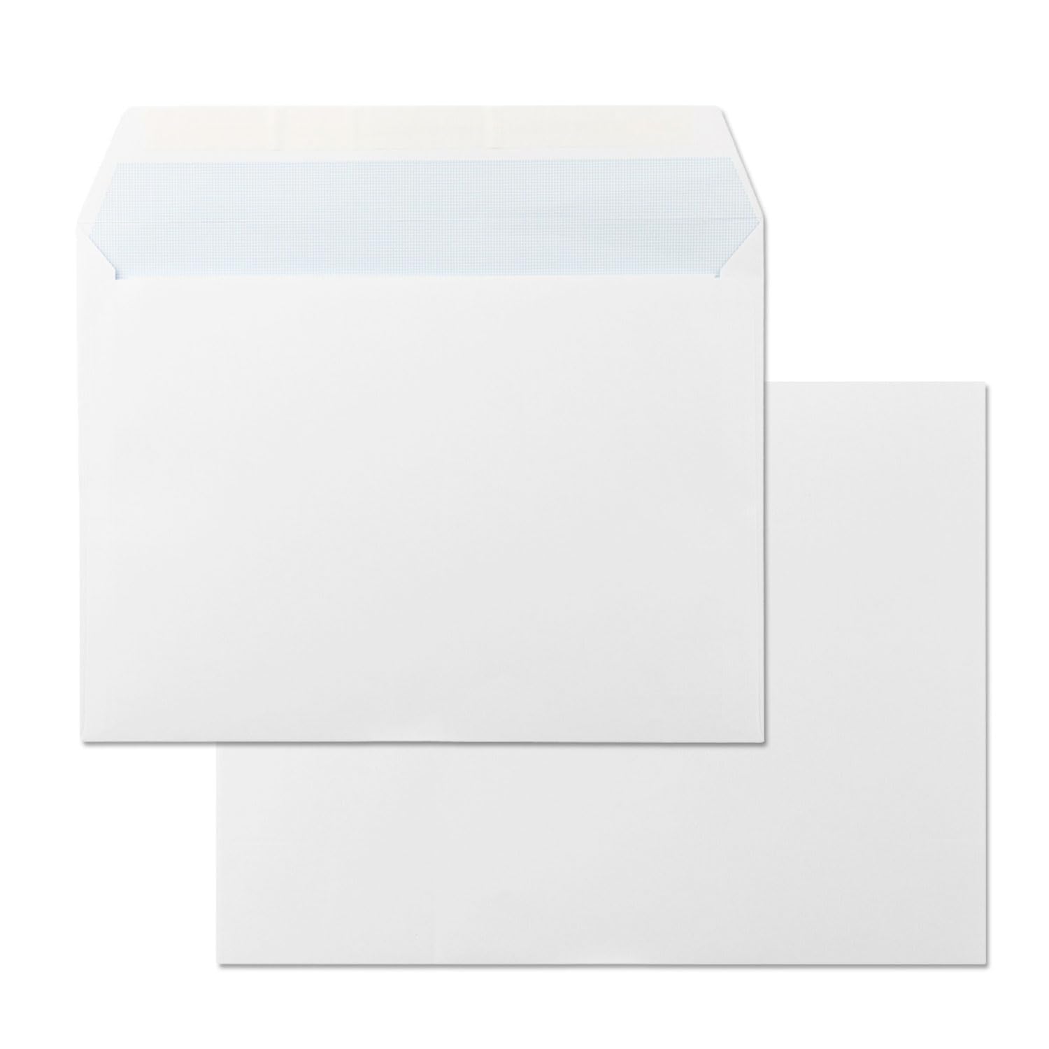 229x324mm Sobres Papel Blanco DIN C4 - 229x324mm - 50 Unidades - Cierre Tira Silicona - M-office Sobres Din C4