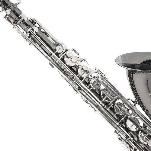 Mendini By Cecilio Tenor Saxophone, L+92D B Flat, Case, Tuner, Mouthpiece, Black With Nickel Keys #TOP3