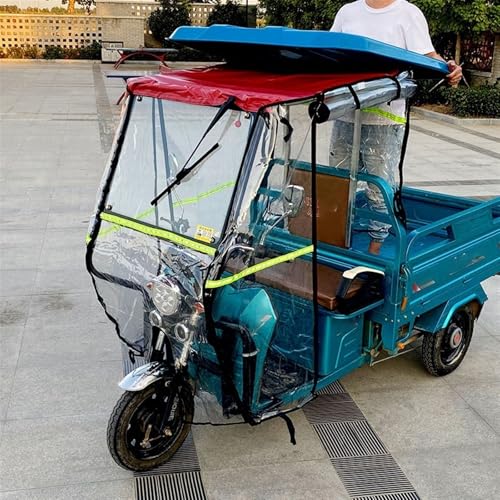 Housse de protection pour tricycle contre la pluie avec armature en verre trempé