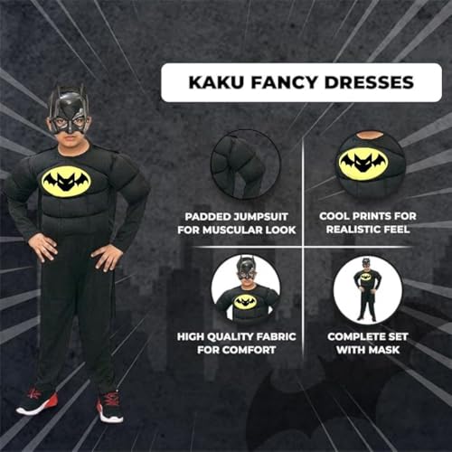 Image of Kaku Fancy Dresses Superhero Costume for Kids - Fancy Dress Outfit for Birthday, Halloween, Role Play