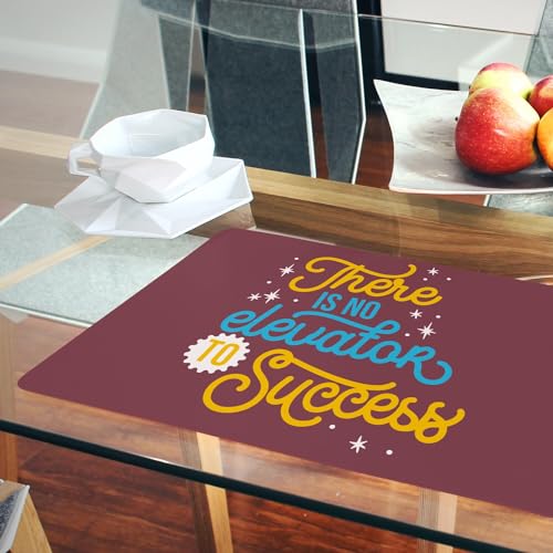Napperons rouge motivation grand format 39,5x28,5 cm pour la table de cuisine - 6