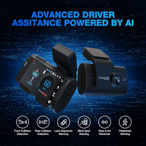 Cámara de salpicadero con inteligencia artificial T200, videovigilancia y ADAS 1440p 2