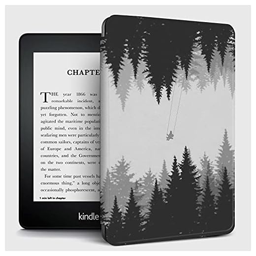 Capa para Kindle Paperwhite de 6,8 polegadas (11ª Geração-2021) e Kindle Paperwhite Signature Edition, Capa com Despertar/Dormir Automático para E-Reader Kindle Paperwhite 2021 - Floresta Nebulosa e