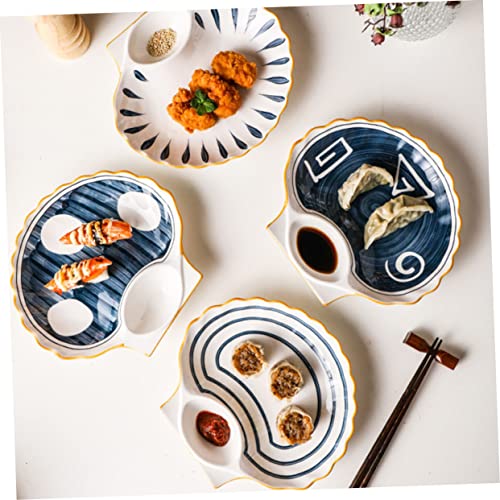 Plato decorativo de cerámica con forma de concha miniatura 7