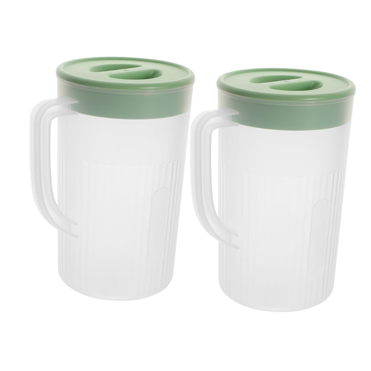 Gadpiparty 2piezas Jarra De Plástico Con Tapa y Vertedor Para Refrigerador Para Agua Fría Limonada Jugo y Bebidas Heladas Casa