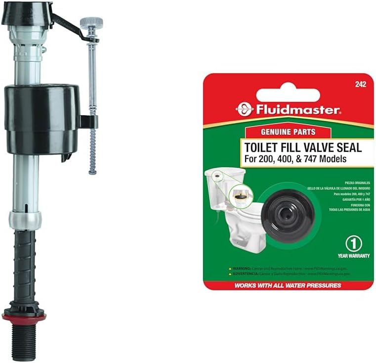 Fluidmaster 400A AntiSiphon Universal Toilet Tank Fill Valve,Black