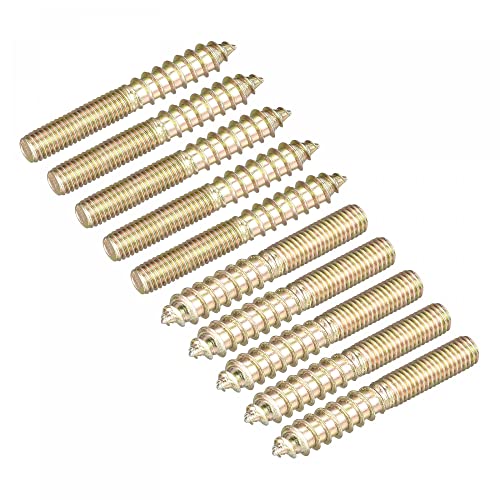 Image of uxcell M5x40mm Hanger Bolts, 20pcs Double Ended Thread Dowel Screws for Wood Furniture