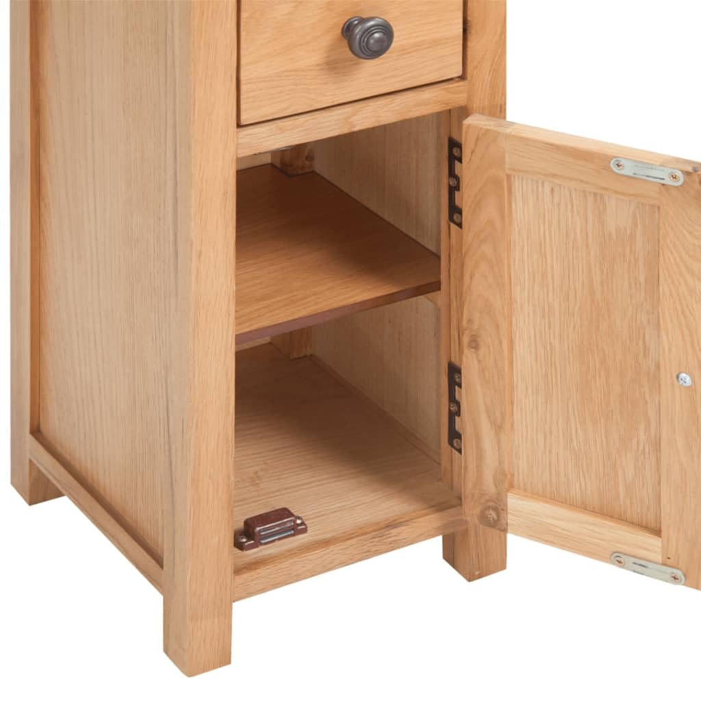 vidaXL Eckschrank 26x26x94 cm Massivholz Eiche
