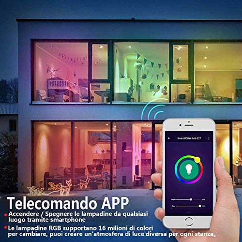 Boxlood Lampadina Smart wifi E27, Lampadine Alexa