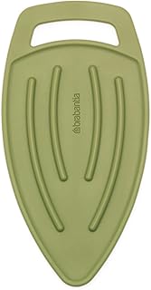 Brabantia Silicone Heat-Resistant Steam Iron Parking Pad (Calm Green) Protective Rest Holder for Hot Iron, Ironing Board Saver, Anti Burn Accessory