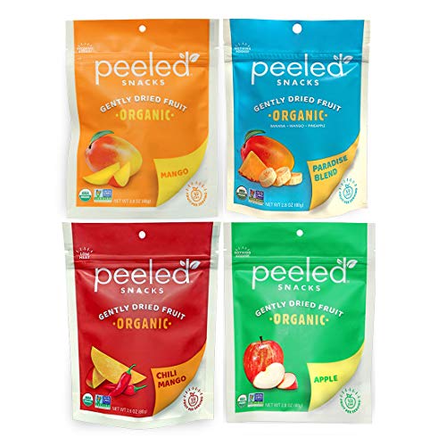 Peeled Snacks Organic Dried Fruit Variety Pack, 4 Count