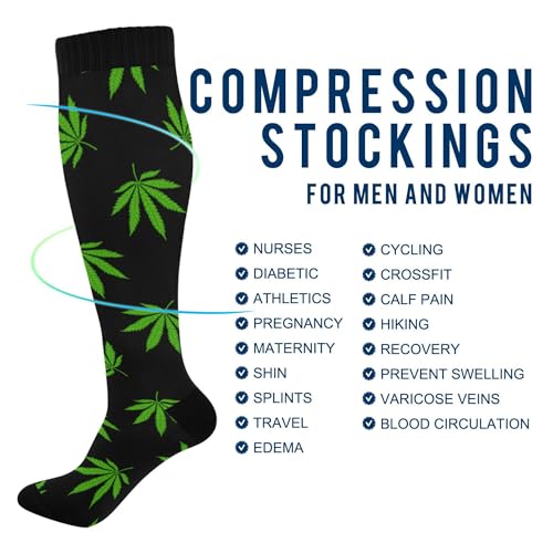 Image of Fisyme Socks for Women Men, Warm Comfort Athletic Crew Running Hiking Cycling Compression Socks
