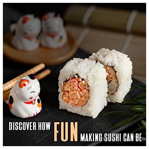 Alas Complete 20 Piece Sushi Making Set - Kit for Beginners & Pros with Knife, 2 Mats, Rice Bazooka and Dipping Plate