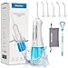 Produktbild Morpilot Munddusche Kabellos, Zahnzwischenraumreiniger Elektrische, Wasser Flosser mit 3 Modi & 4 Ersatzdüsen, Oral Irrigator IPX7 Wasserdicht Mundduschen, USB-Ladekabel, 300ML, Blau