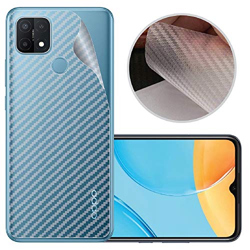 Image of Compatible with Oppo A15 Back Screen Protective Film Carbon Fiber Skin Transparent Screen Guard Sticker
