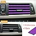 ROYALFOX 10pc Chrome PVC Car Air Conditioner Vent Outlet Trim Decoration Strip for Dodge,Jeep,Chrysler,BMW,Mercedes-Benz,Chevrolet,Buick,Volvo,Ford,Cadillac,Car Shiny Accessories for Women (Purple)